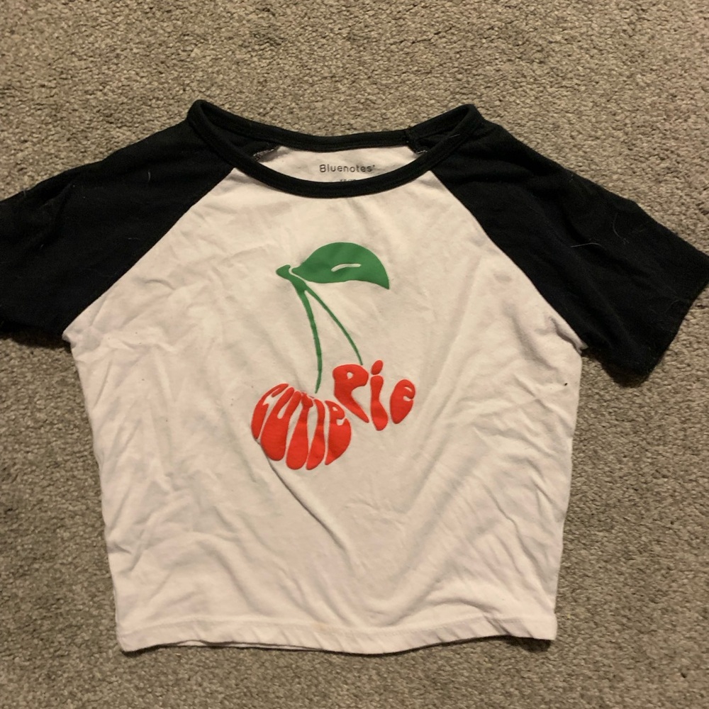Bluenotes Kids Cherry Graphic Tee - Black & White